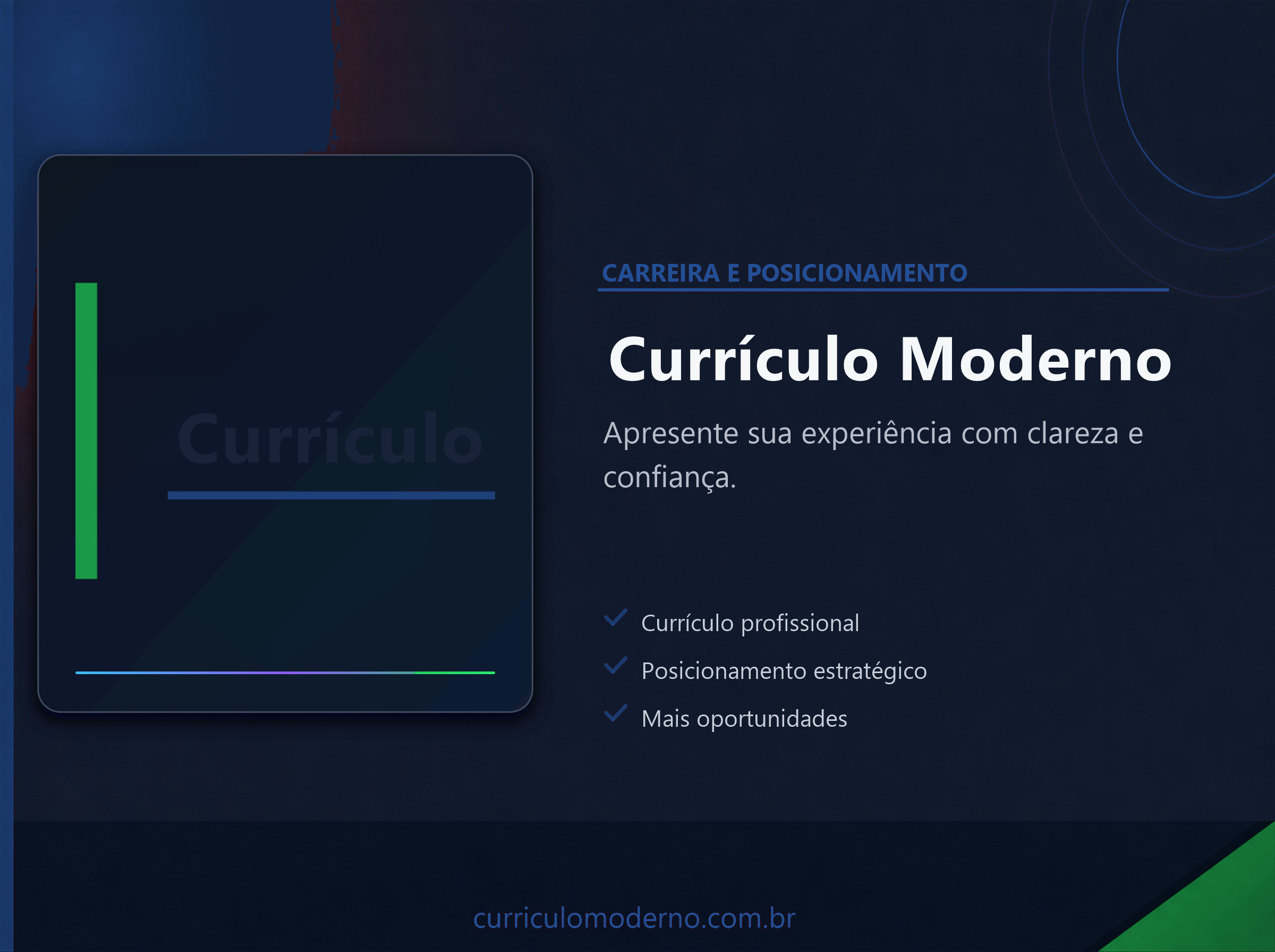 Capa do projeto Currículo Moderno
