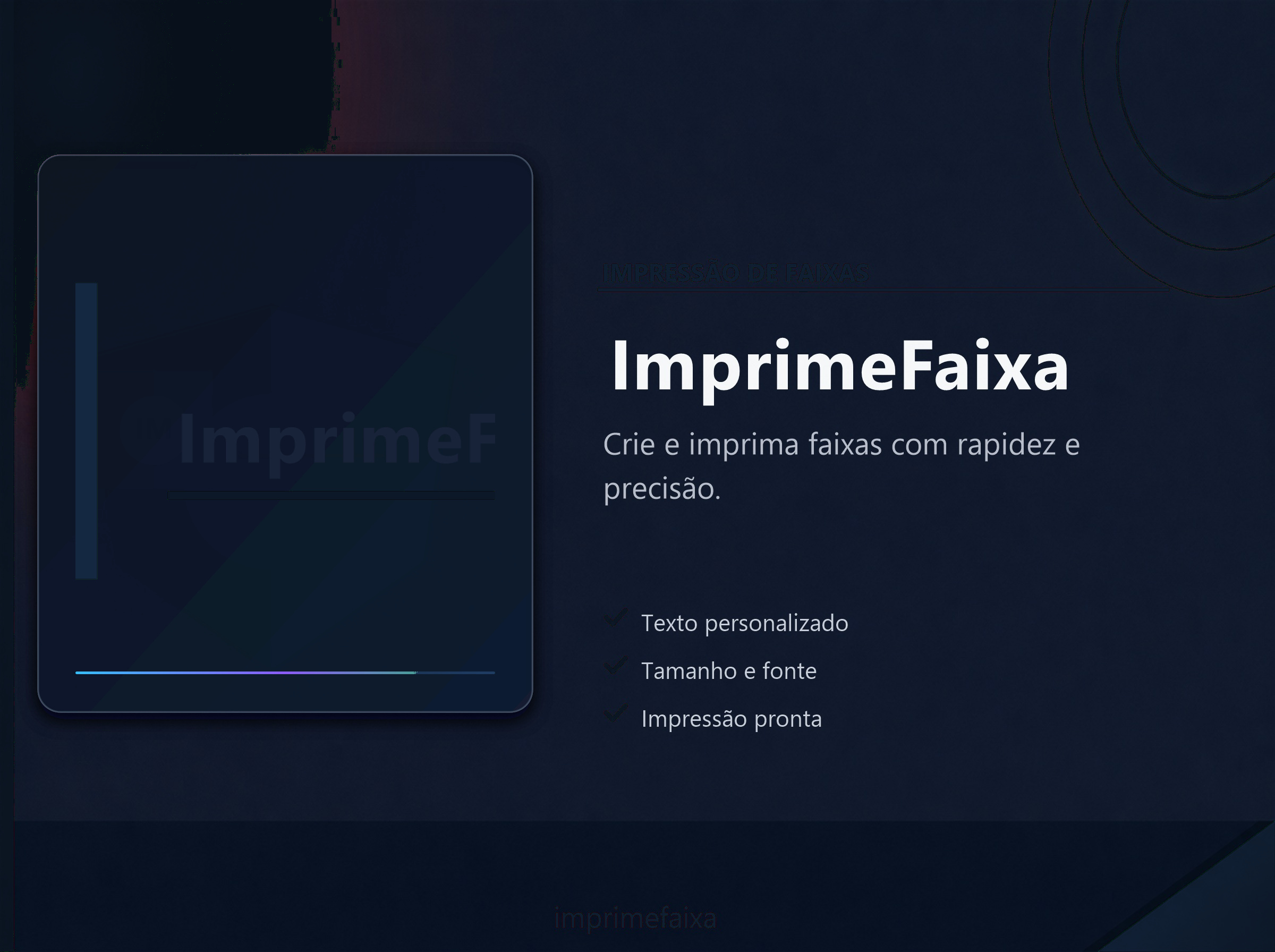 Capa do projeto ImprimeFaixa