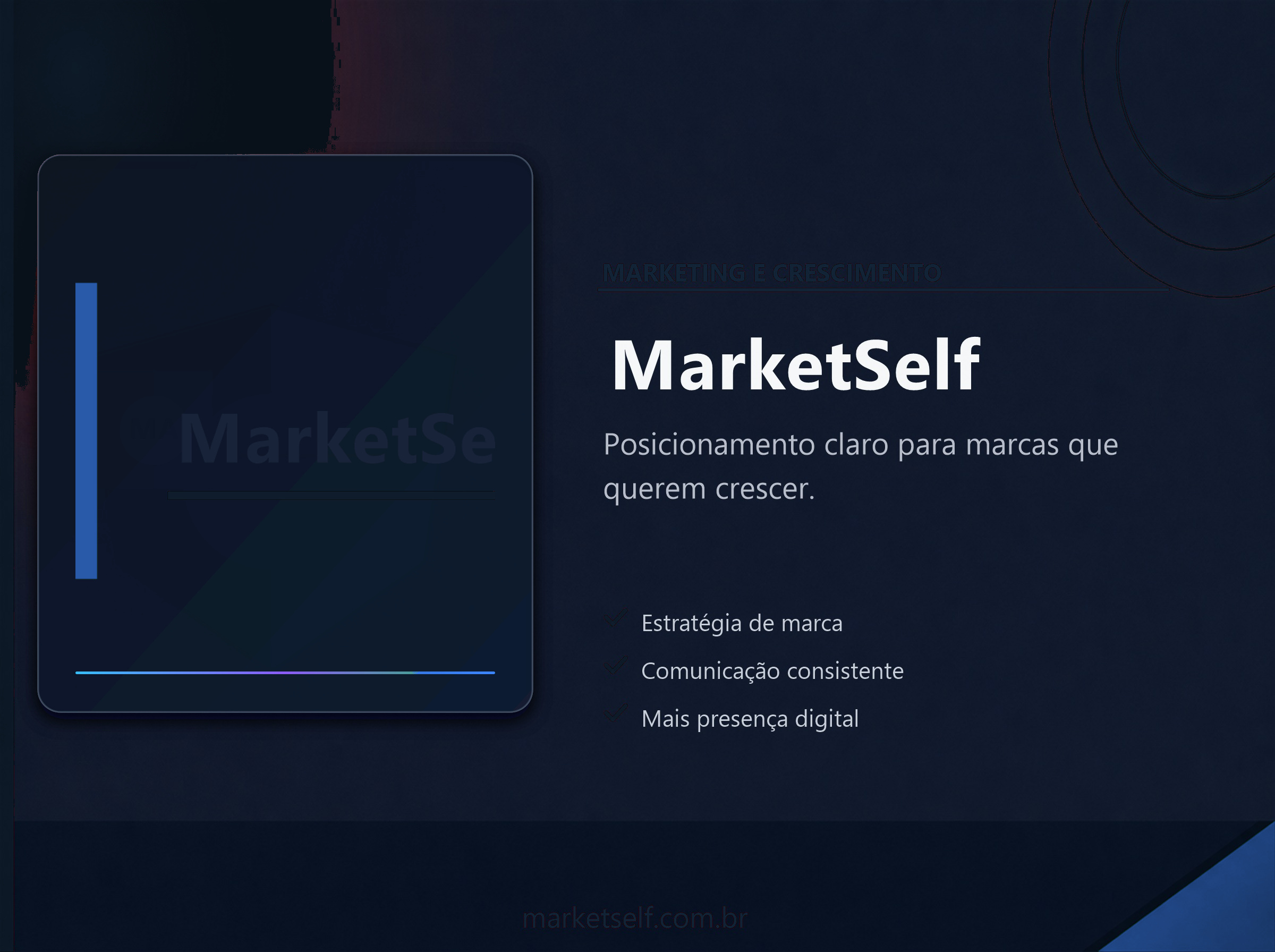 Capa do projeto MarketSelf