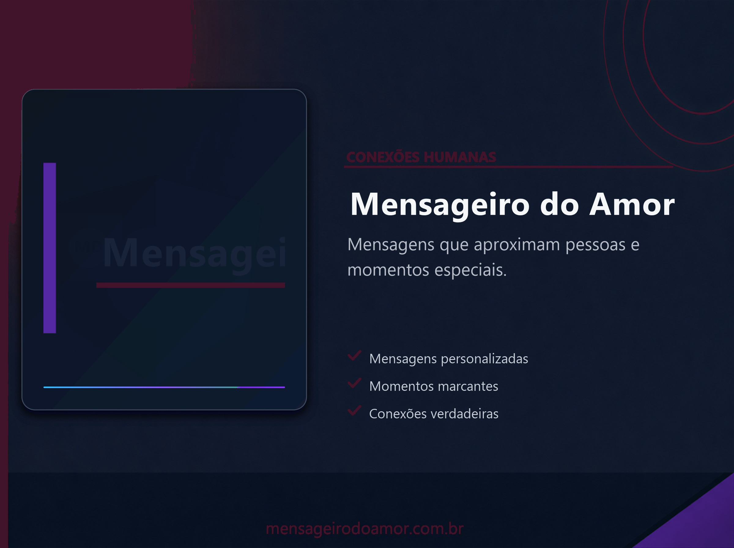 Capa do projeto Mensageiro do Amor