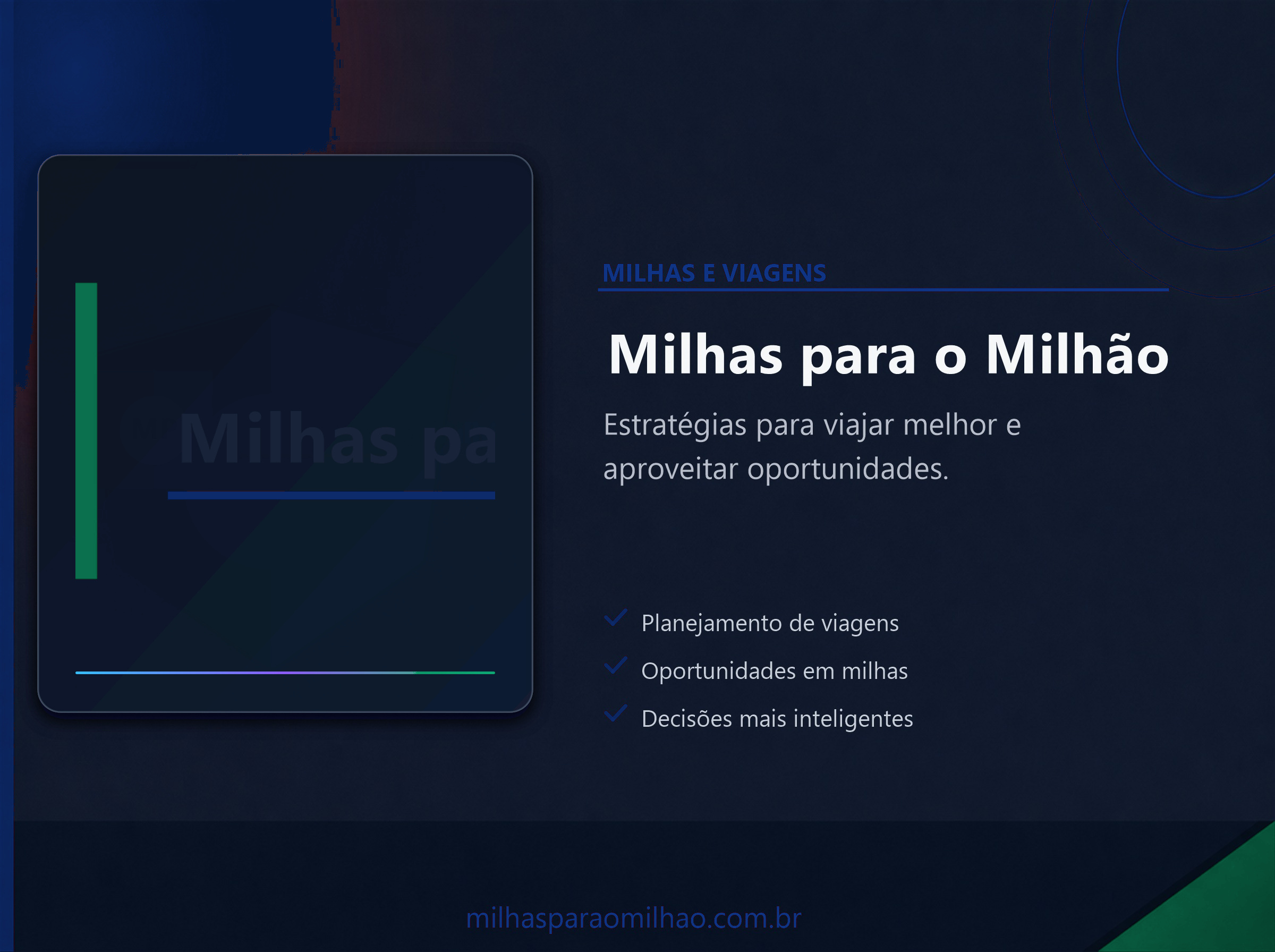 Capa do projeto Milhas para o Milhão