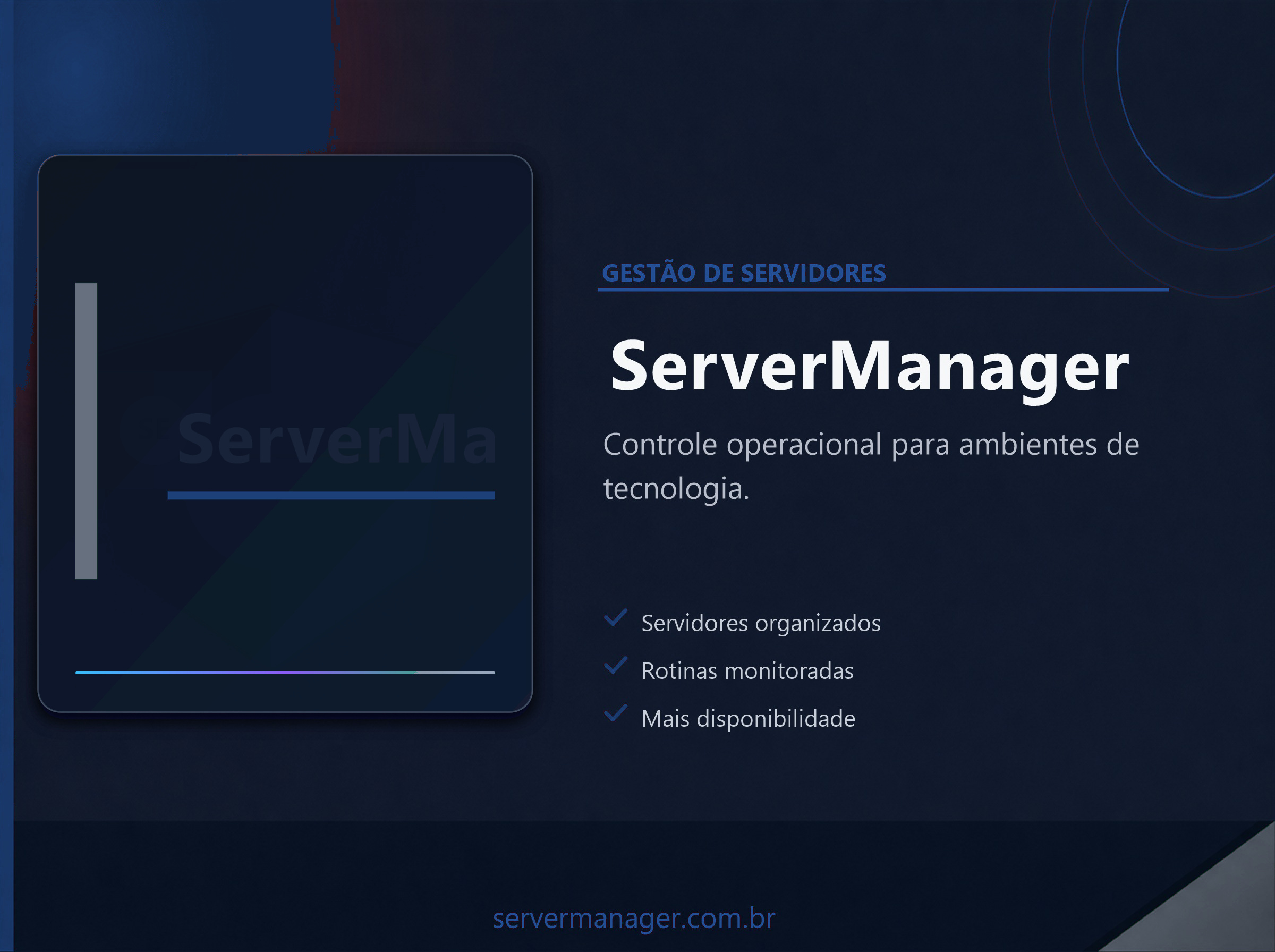Capa do projeto Server Manager