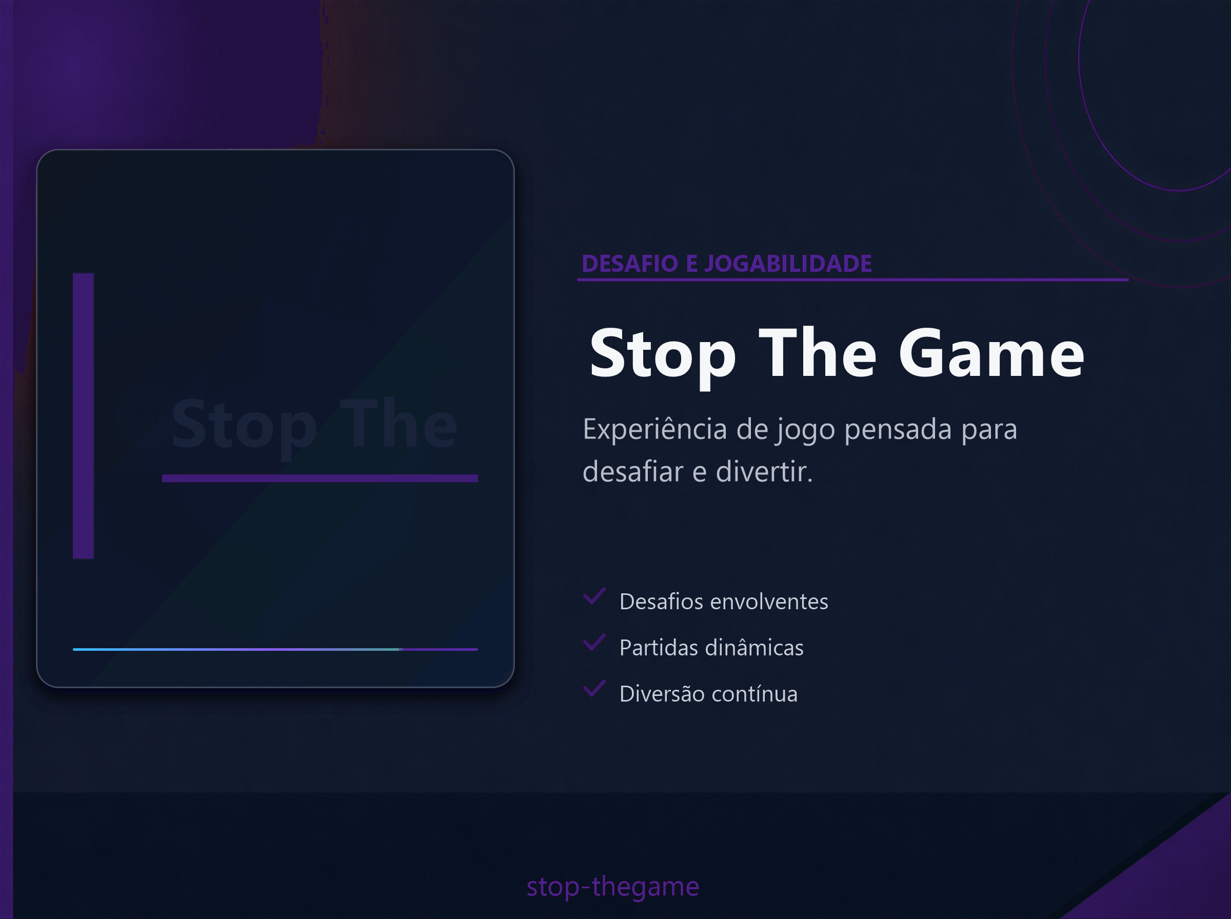 Capa do projeto Stop The Game