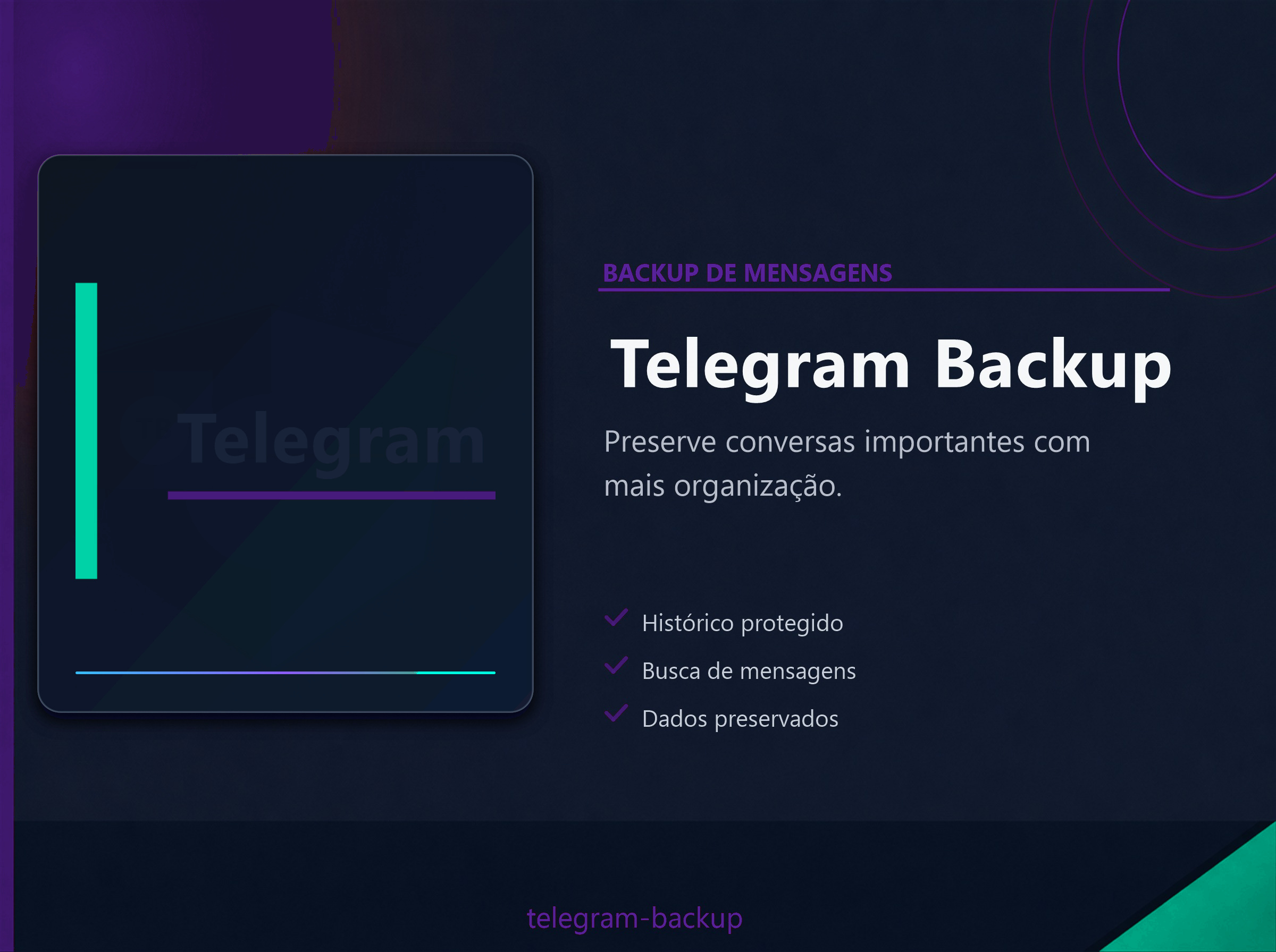 Capa do projeto Telegram Backup